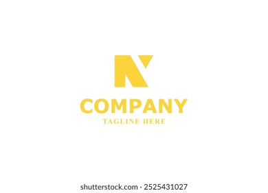 letters a n k yellow modern logo