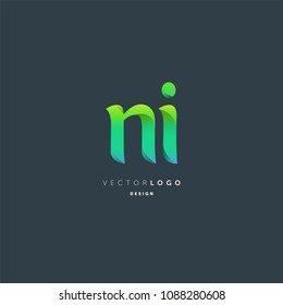 Letters N & I logo icon vector element.
