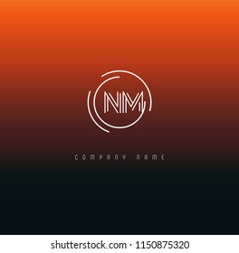 Letters N M Joint logo icon vector template.
