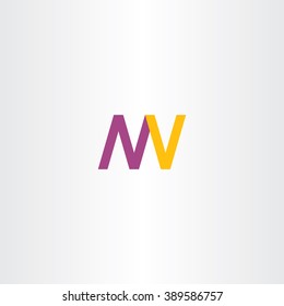 Letters N M W V Logo Vector Icon Shape