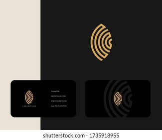 Letters N and N or NN line logo design with business card vector template. Linear minimal stylish emblem. Premium business logotype. Graphic alphabet symbol for corporate business identity