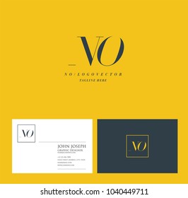 Letters N O, N & O joint logo icon with business card vector template.