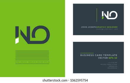 Letters N O, N & O joint logo icon with business card vector template.
