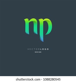 Letters N & P logo icon vector element.
