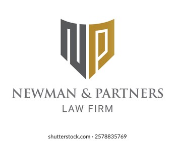 Letters N and P Monogram Logo. Initial NP for law firm office