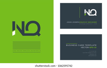 Letters N Q, N & Q joint logo icon with business card vector template.
