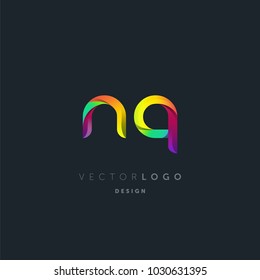 Letters N Q, N & Q logo, multi colour letters icon vector template.

