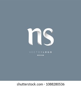 Letters N & S logo icon vector element.
