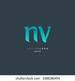 Letters N & V logo icon vector element.
