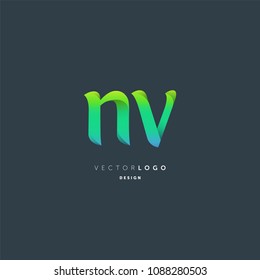 Letters N & V logo icon vector element.

