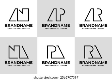 Letters AN NA AP PA AR RA Monogram Logo