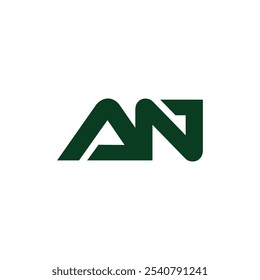 letters na linked green simple geometric logo vector 