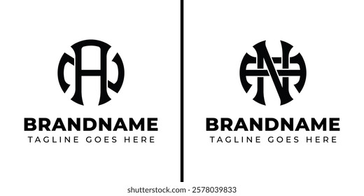 Letters AN and NA Monogram Logo, suitable for business with NA or AN initials