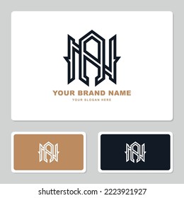Letters AN or NA monogram template logo initial for clothing, apparel, brand