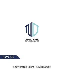 Letters ND security Home Shield Creative Business Logo
