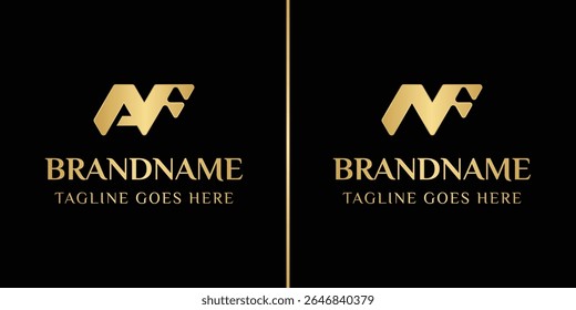 Letters NF and NAF Luxury Logo, for NF FN NAF NFA AFN ANF FNA FAN initials
