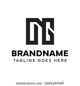 Letters NG Monogram Logo, suitable for any brand with GN or NG initials