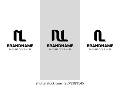 Letters NL Monogram Logo Set, suitable for any business with LN or NL initials