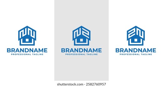 Letters NN NZ ZN Home Roof Logo, suitable for any business related to house