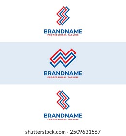 Letras NSS ZZ Monogram Logo Set, adecuado para cualquier negocio con iniciales NSS o ZZ