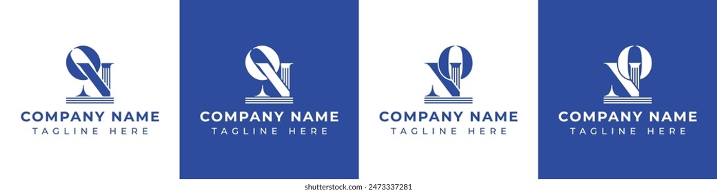 Letters NO and ON Pillar Logo, suitable for business with NO and ON related to Pillar