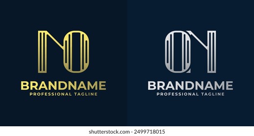 Letters NO and ON Stripes Logo, suitable for any business with ON or NO initials