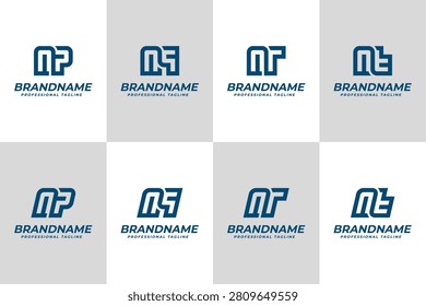 Letters NP NQ NR NT Logo Monogram Set, for PN QN RN TN initials Brand