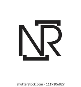 Letters Nr Linked Design Logo Vector Stock Vector (Royalty Free ...