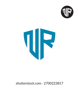 Letters NR Logo Shield Design