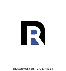 Letters NR or RN Monogram isolated with white background. 