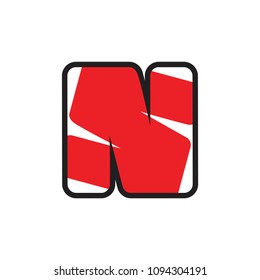 letters ns symbol design logo vector