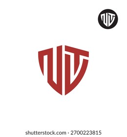Letters NTV NVT Logo Shield Design