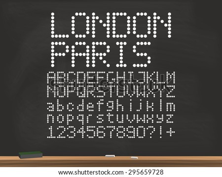 Letters and Numbers Chalkboard Illustration