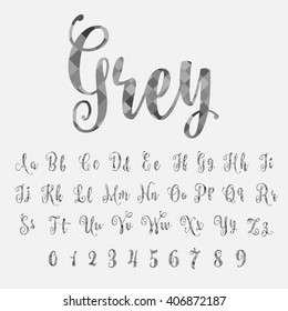 Letters and Numbers with Grey