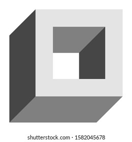 Letters and numbers - isometric cubic font 3d, front top down left view - bright gray number 0 - vector illustration
