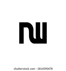 Icono y vector del logotipo de las letras NW