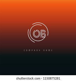 Letters O B Joint logo icon vector template.
