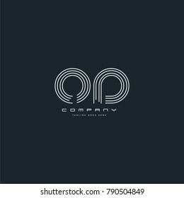 Letters O & D joint logo icon. Stroke letter vector element.
