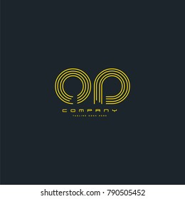 Letters O & D joint logo icon. Stroke letter vector element.
