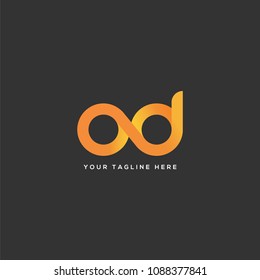 Letters O D logo icon vector template.
