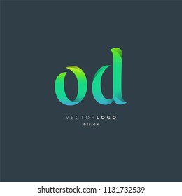 Letters O D logo icon vector template.