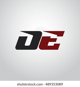 The letters O and E logo automotive black and red colored