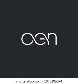 Letters O E N Joint logo icon vector element.
