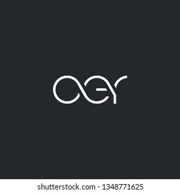 Letters O E R Joint logo icon vector element.