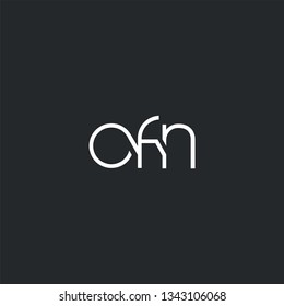 Letters O F N Joint logo icon vector element.