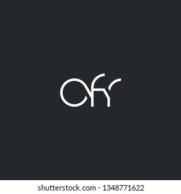 Letters O F R Joint logo icon vector element.