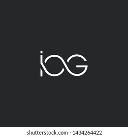 Letters I O G Joint logo icon vector element.