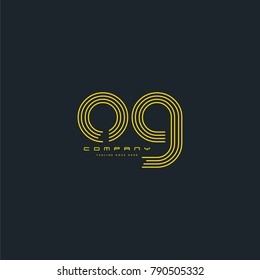 Letters O & G joint logo icon. Stroke letter vector element.
