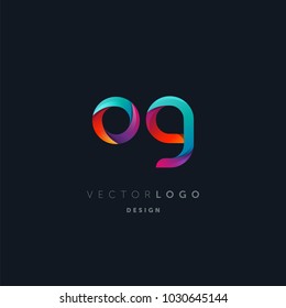 Letters O G logo, multi colour letters icon vector template.