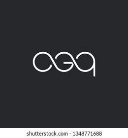 Letters O G Q Joint logo icon vector element.
